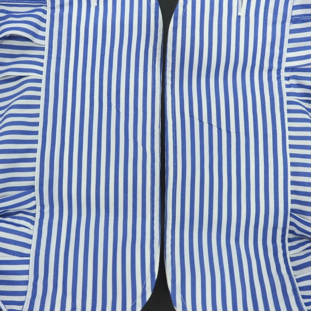 【中古】フライ FRAY コットン ストライプ セミワイドカラー ドレスシャツ ブルーxホワイト【 37 】【 状態ランクB 】【 メンズ 】