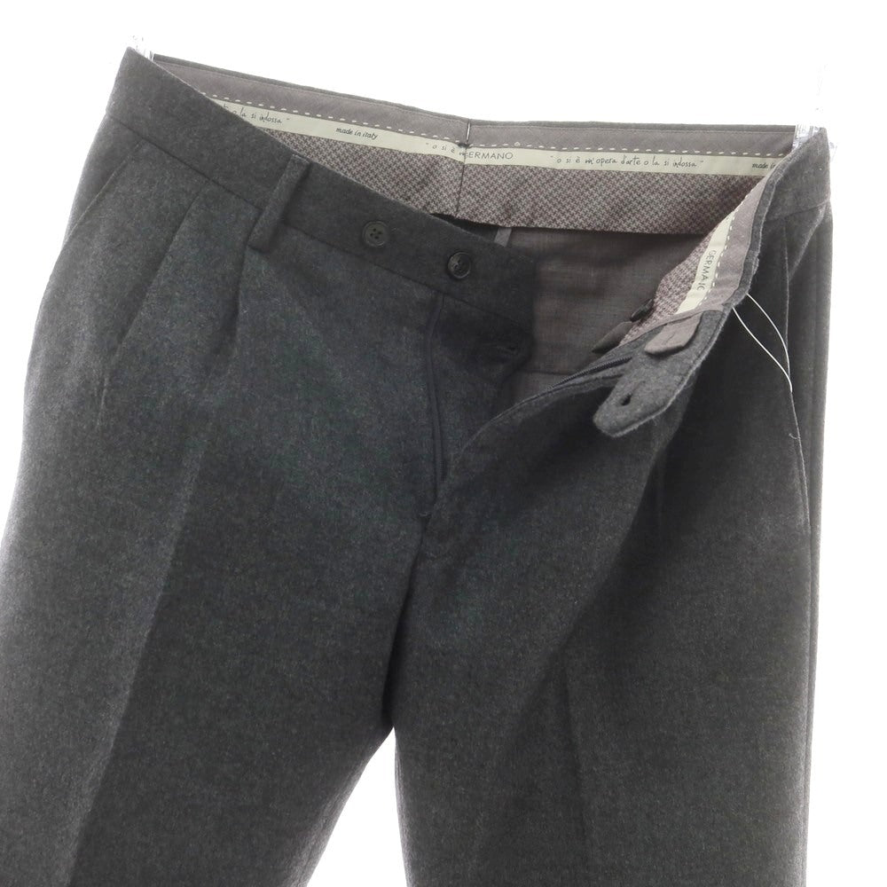 【中古】ジェルマーノ GERMANO ウール ドレススラックスパンツ グレー【 46 】【 状態ランクA 】【 メンズ 】