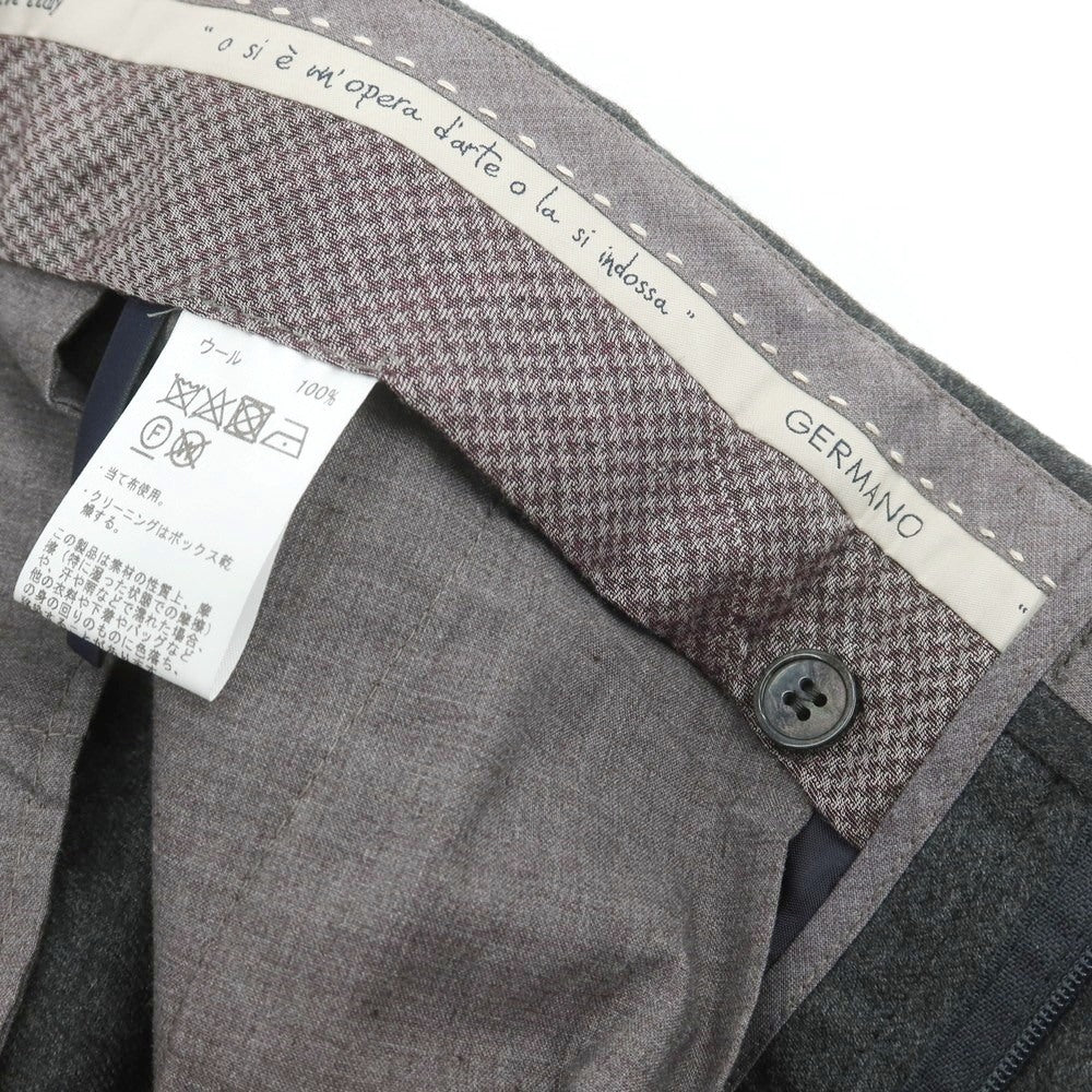 【中古】ジェルマーノ GERMANO ウール ドレススラックスパンツ グレー【 46 】【 状態ランクA 】【 メンズ 】