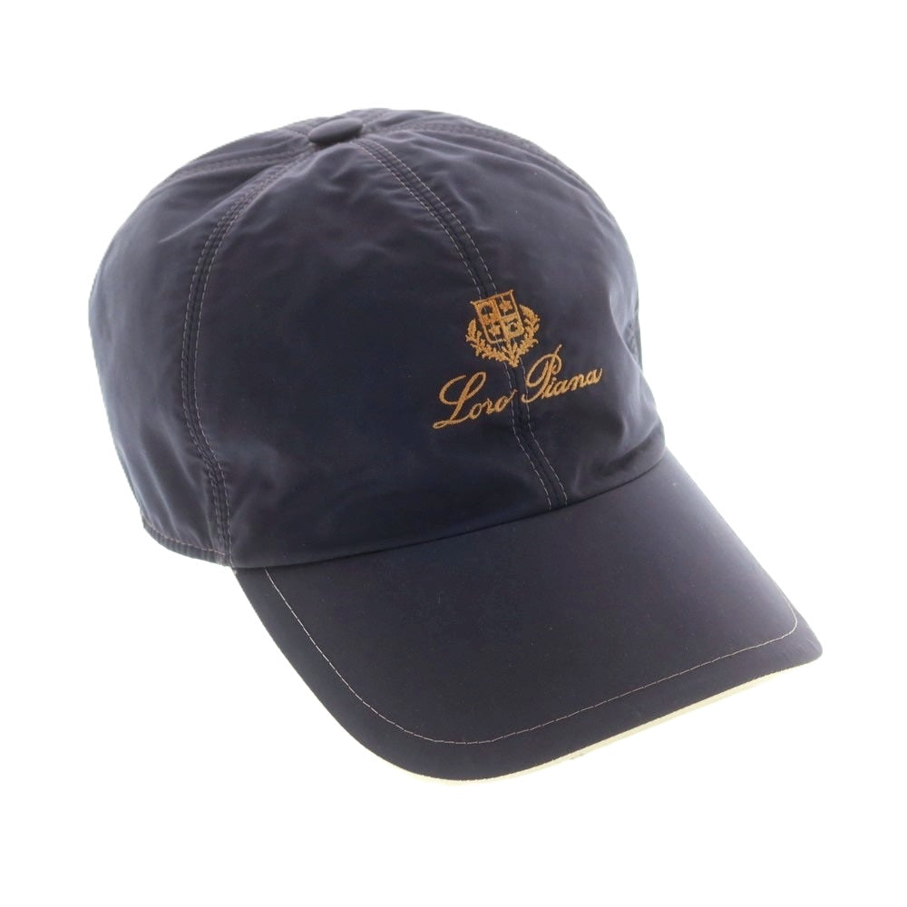 【中古】ロロピアーナ Loro Piana ポリエステルポリウレタン ベースボールキャップ ネイビー【 状態ランクC 】【 メンズ 】