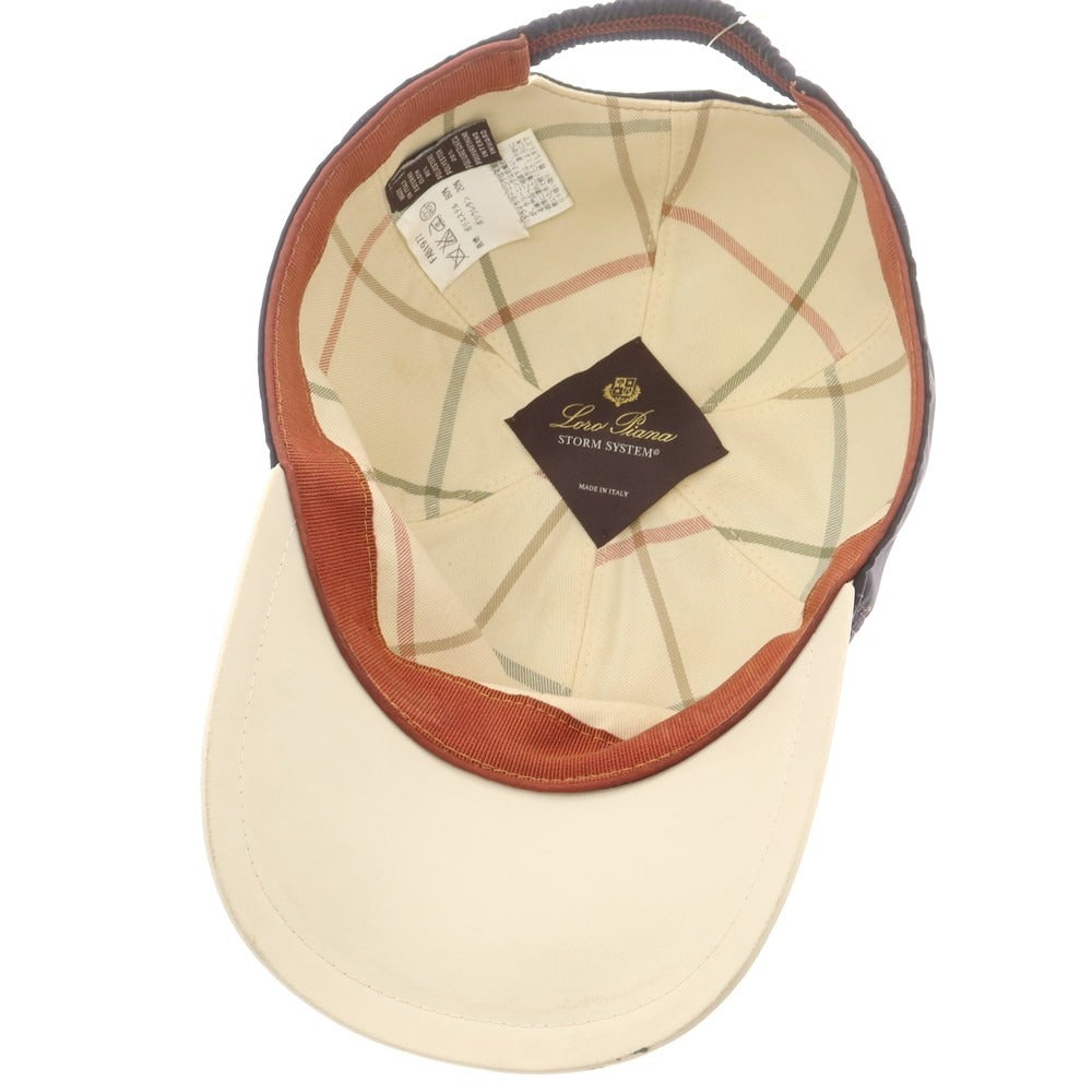 【中古】ロロピアーナ Loro Piana ポリエステルポリウレタン ベースボールキャップ ネイビー【 状態ランクC 】【 メンズ 】