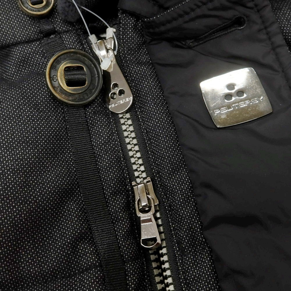 【中古】ピューテリー PEUTEREY ハリケーン フーデッド ダウンコート ブラック【 XS 】【 状態ランクC 】【 メンズ 】