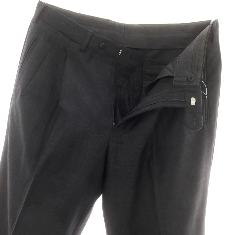 【中古】エルメネジルドゼニア Ermenegildo Zegna SUPER100’S ウール ドレススラックスパンツ チャコール【 52 】【 状態ランクC 】【 メンズ 】