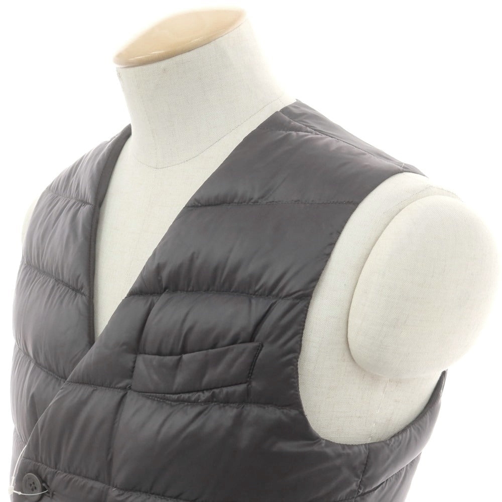 【中古】ヘルノ Herno ナイロン ダブル ダウンベスト グレー【 42 】【 状態ランクB 】【 メンズ 】