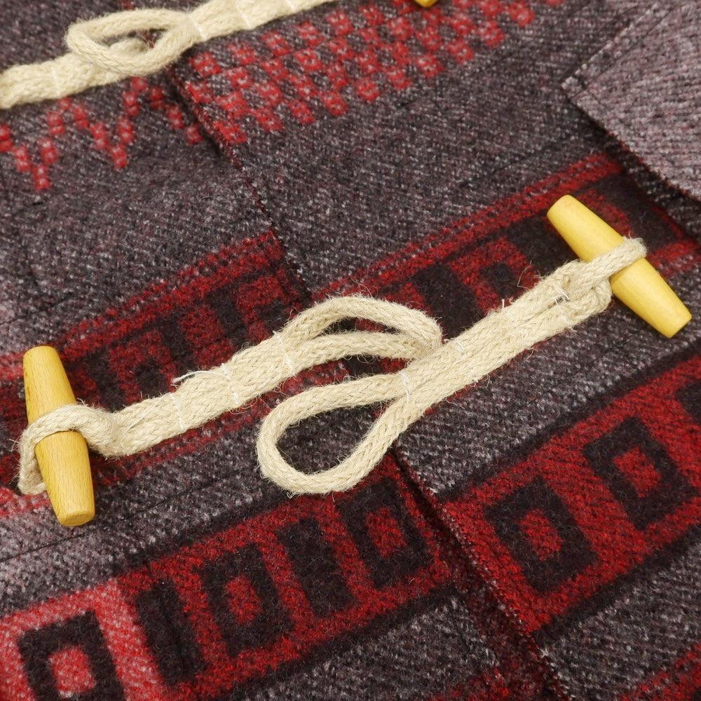 【中古】フェルテッドテーラードガーメンツ FELTED TAILORED GARMENTS ウール ダッフルコート ライトパープル系xレッド【 S 】【 状態ランクA 】【 メンズ 】