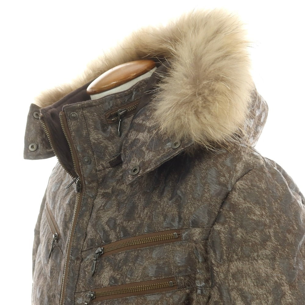 【中古】トルネードマート TORNADO MART ポリエステルウール ファー ダウンジャケット ブラウン【 L 】【 状態ランクA 】【 メンズ 】