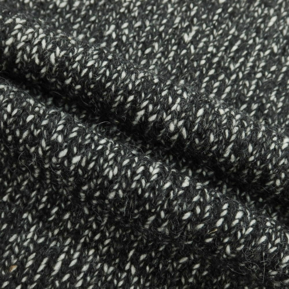 【中古】アルマーニ コレッツォーニ ARMANI COLLEZIONI アルパカウールナイロン ショールカラー プルオーバーニット ブラックxホワイト【 48 】【 状態ランクA 】【 メンズ 】