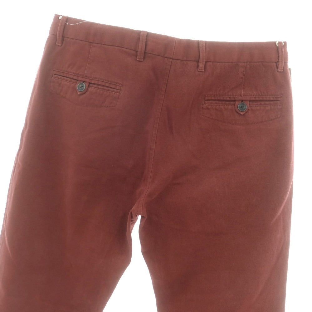 【中古】アルマーニ コレッツォーニ ARMANI COLLEZIONI ストレッチ コットン カジュアルスラックスパンツ ワインレッド【 32 】【 状態ランクA 】【 メンズ 】