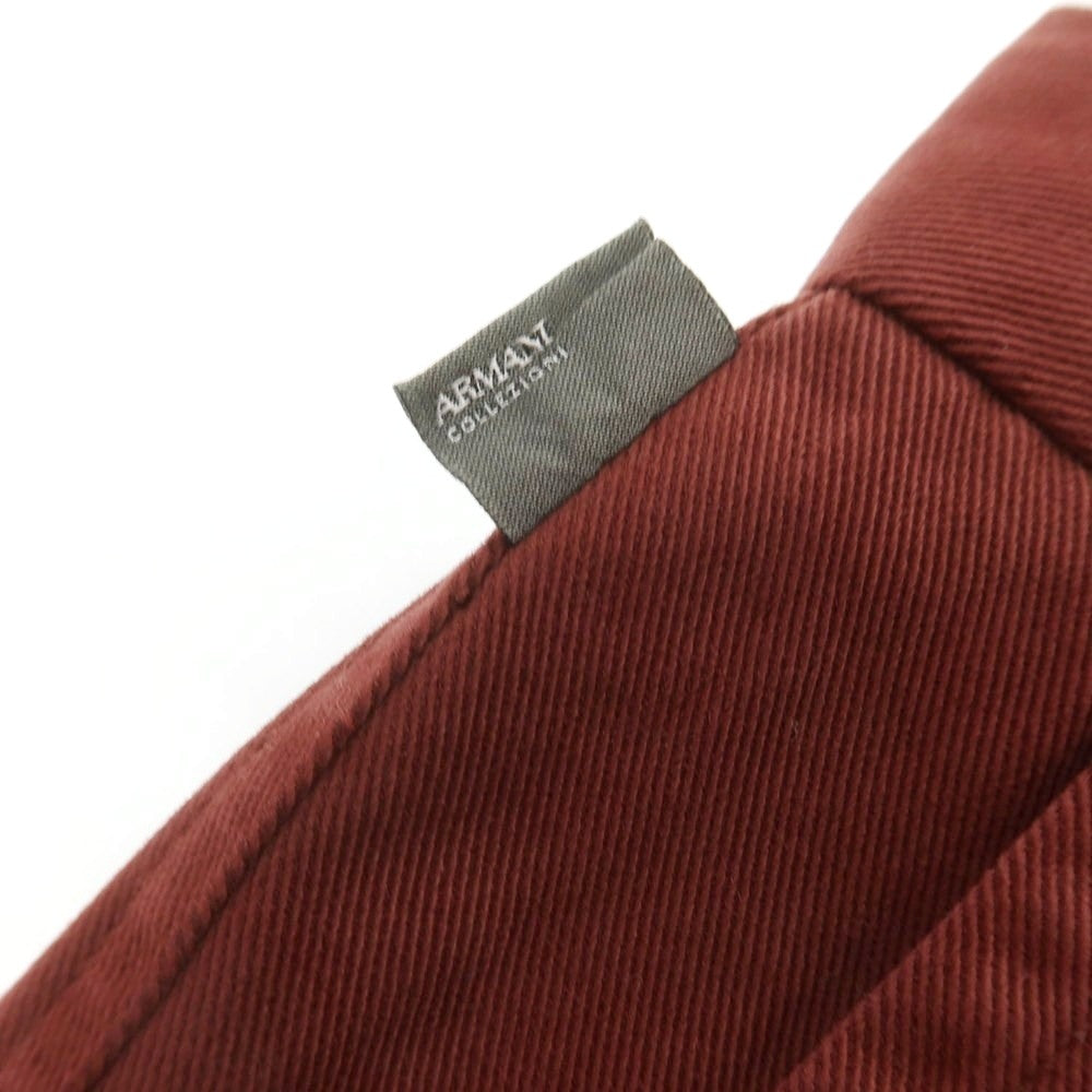 【中古】アルマーニ コレッツォーニ ARMANI COLLEZIONI ストレッチ コットン カジュアルスラックスパンツ ワインレッド【 32 】【 状態ランクA 】【 メンズ 】