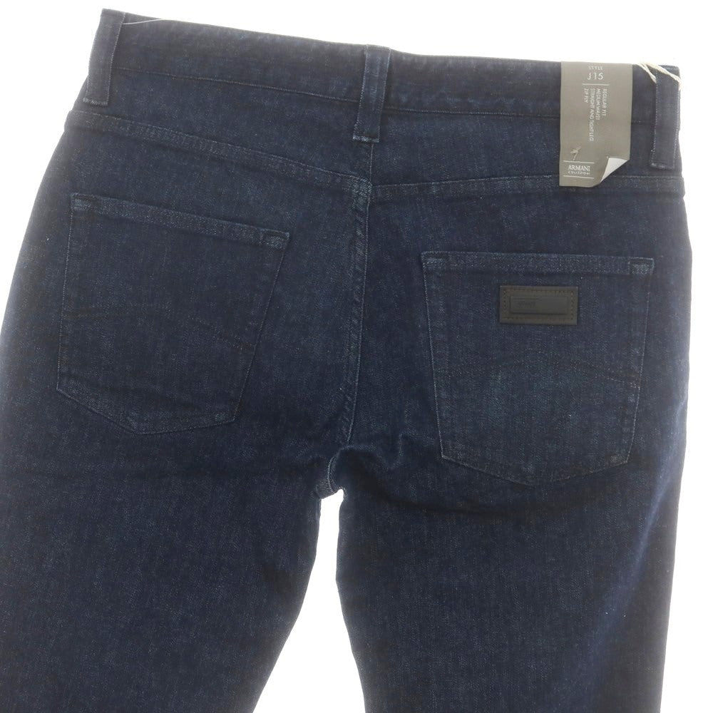 【中古】アルマーニ コレッツォーニ ARMANI COLLEZIONI J15 ストレッチ コットン ジーンズ デニムパンツ ネイビー【 31 】【 状態ランクC 】【 メンズ 】