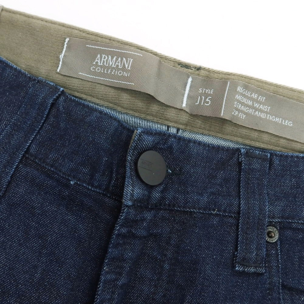 【中古】アルマーニ コレッツォーニ ARMANI COLLEZIONI J15 ストレッチ コットン ジーンズ デニムパンツ ネイビー【 31 】【 状態ランクC 】【 メンズ 】