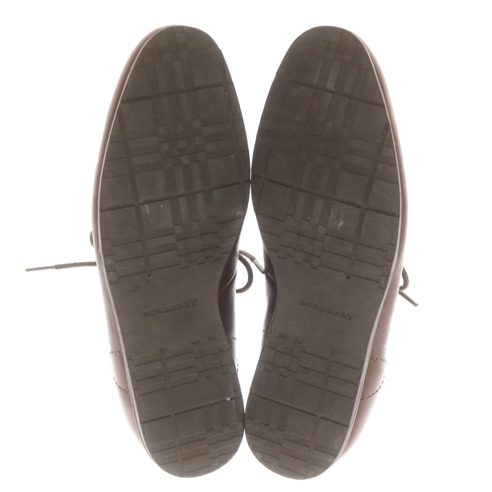 【中古】バーバリーロンドン BURBERRY LONDON レザー スニーカー ブラウン【 25 】【 状態ランクC 】【 メンズ 】