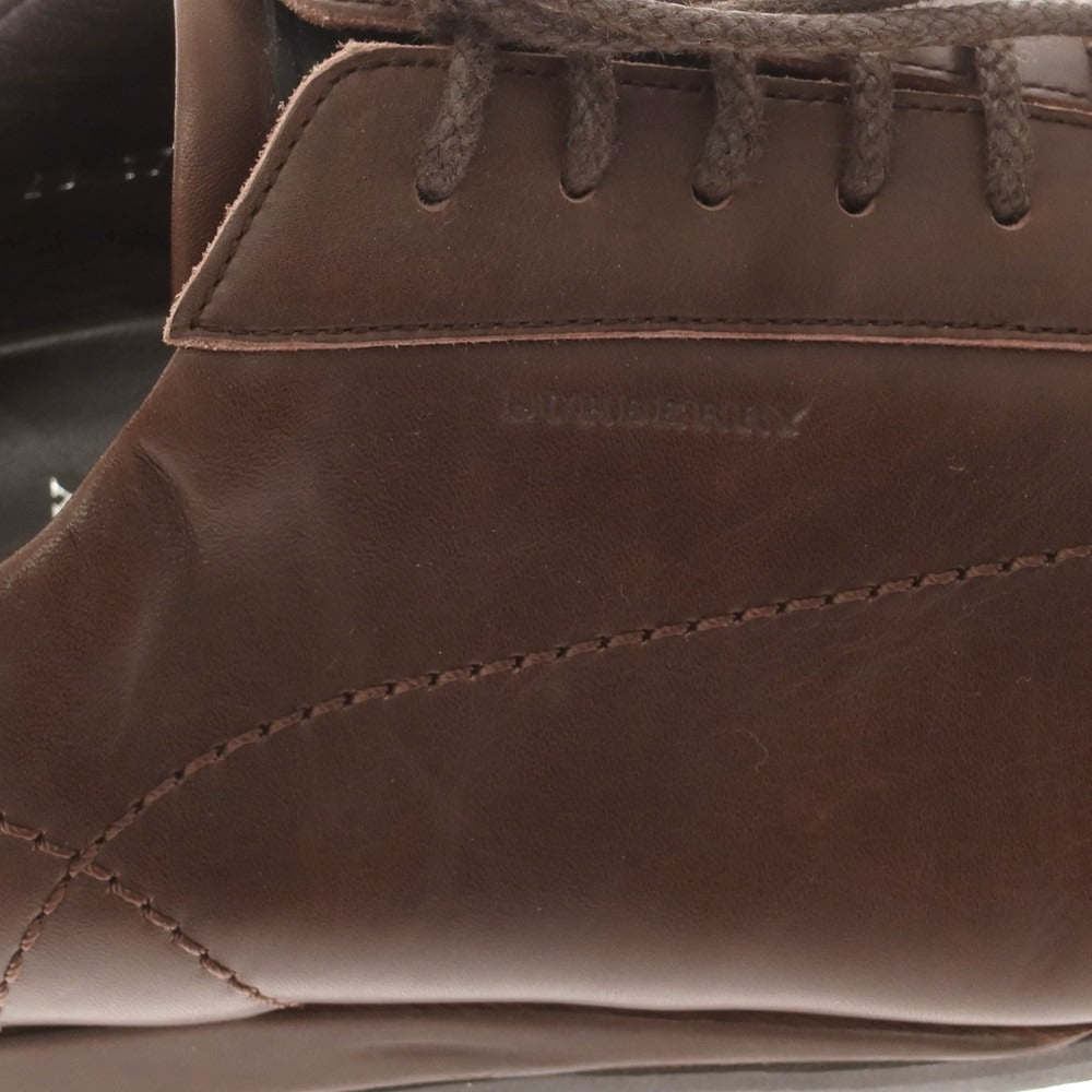 【中古】バーバリーロンドン BURBERRY LONDON レザー スニーカー ブラウン【 25 】【 状態ランクC 】【 メンズ 】