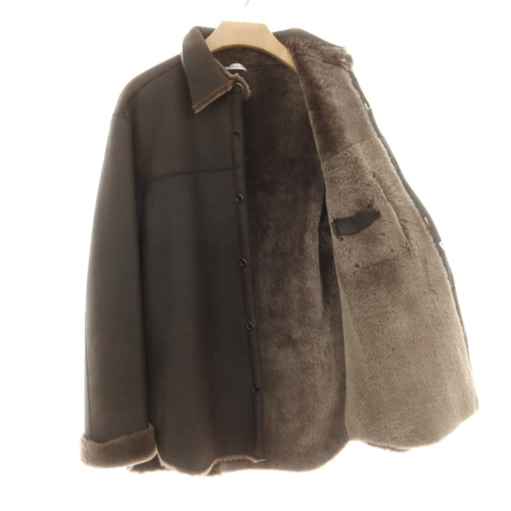 【中古】オピフィックス OPIFIX ラムムートン レザーブルゾン ブラウン【 48 】【 状態ランクC 】【 メンズ 】