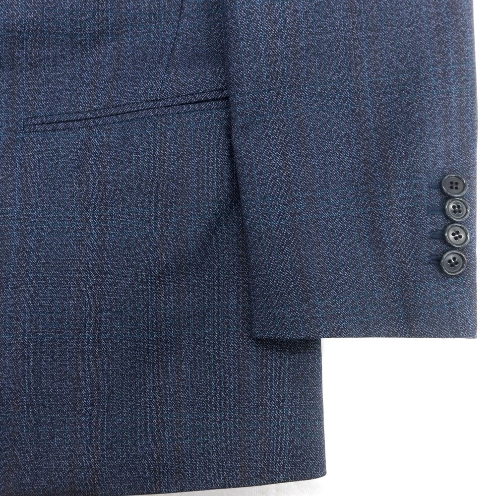 【中古】リベラーノ&リベラーノ LIVERANO&LIVERANO ウール チェック 3つボタンスーツ ネイビーブルーxグレー【 表記なし(M位) 】【 状態ランクB 】【 メンズ 】