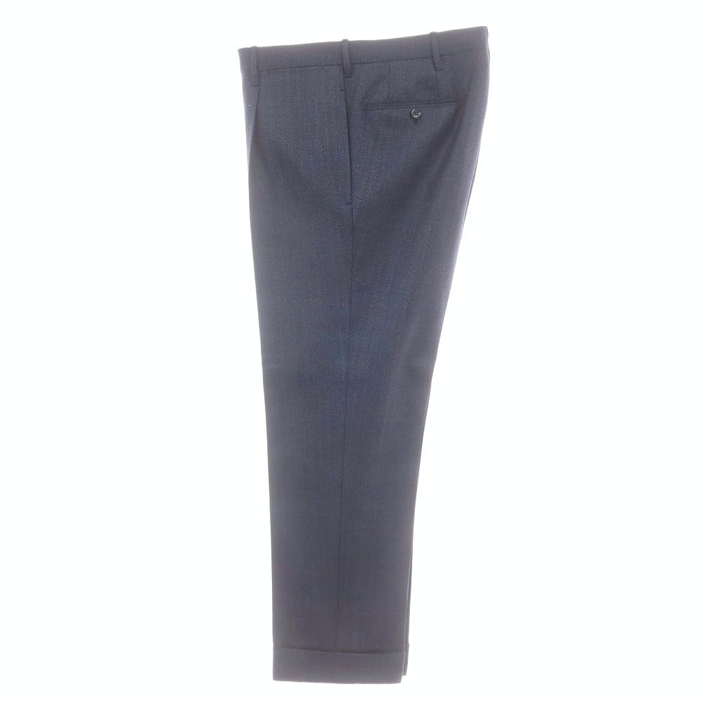 【中古】リベラーノ&リベラーノ LIVERANO&LIVERANO ウール チェック 3つボタンスーツ ネイビーブルーxグレー【 表記なし(M位) 】【 状態ランクB 】【 メンズ 】