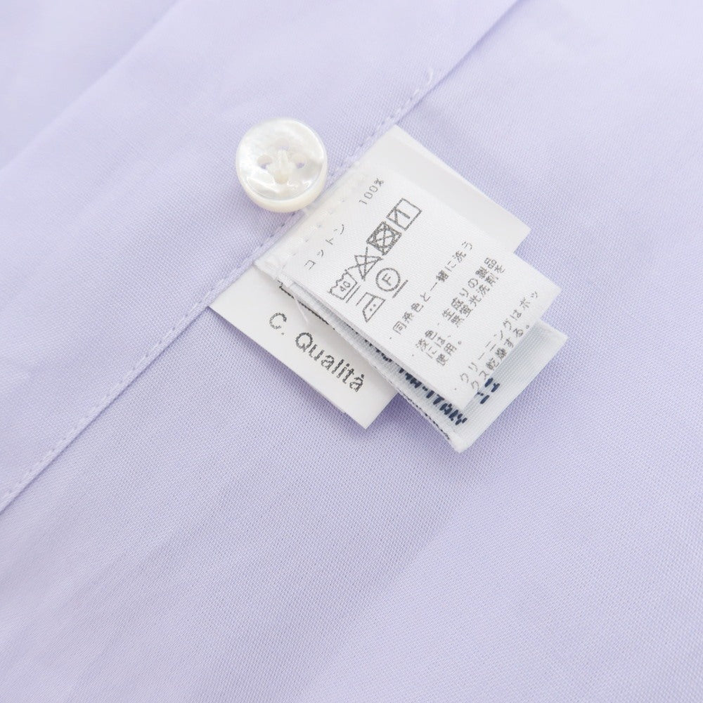 【中古】バルバ BARBA コットン タブカラー クレリック ドレスシャツ ラベンダーxホワイト【 38 】【 状態ランクB 】【 メンズ 】
