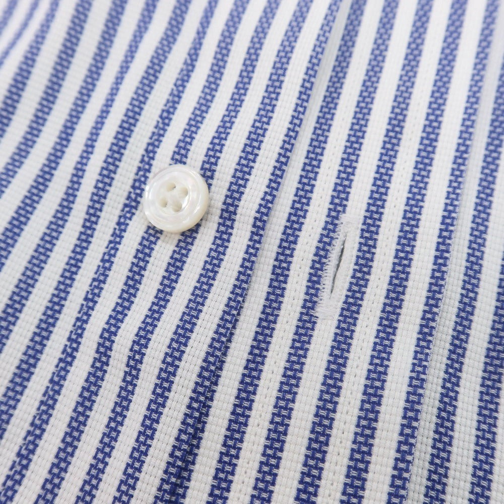 【中古】ブリッラ ペル イル グスト Brilla per il gusto コットン ストライプ タブカラー ドレスシャツ ブルーxホワイト【 38 】【 状態ランクB 】【 メンズ 】