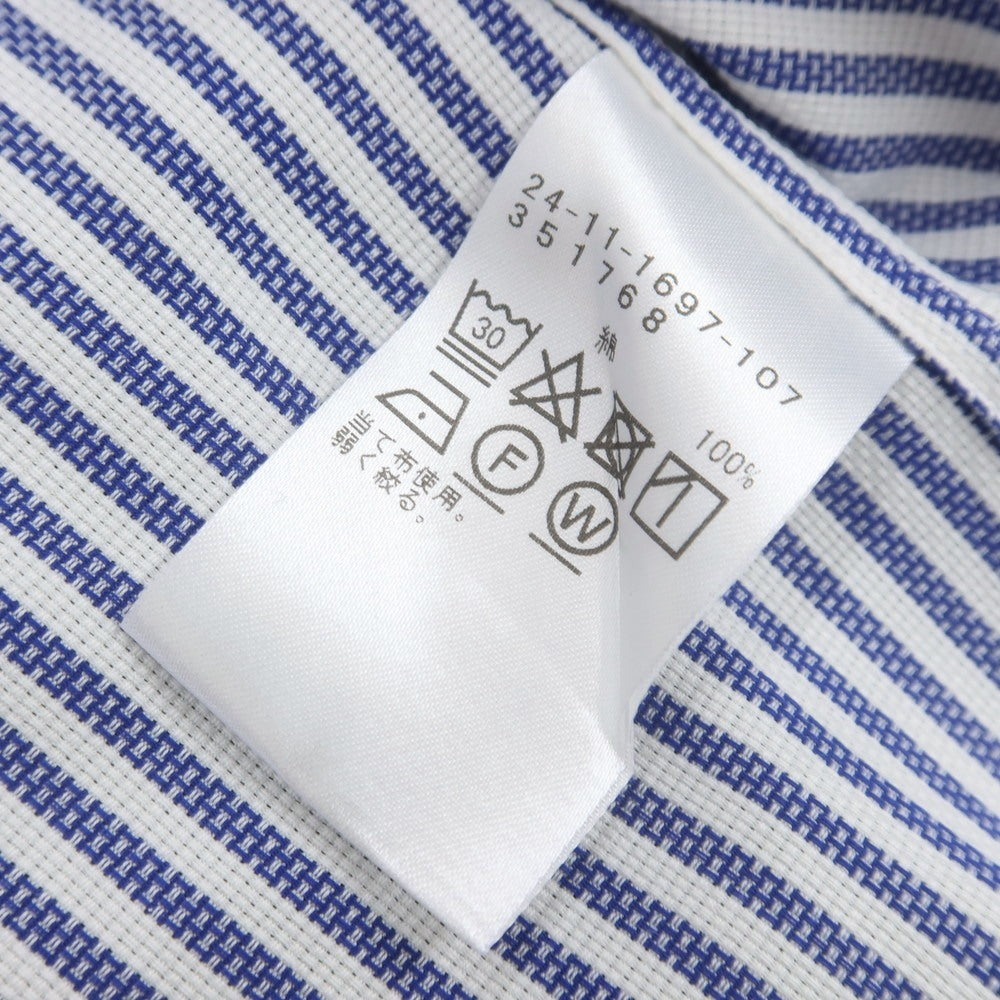 【中古】ブリッラ ペル イル グスト Brilla per il gusto コットン ストライプ タブカラー ドレスシャツ ブルーxホワイト【 38 】【 状態ランクB 】【 メンズ 】