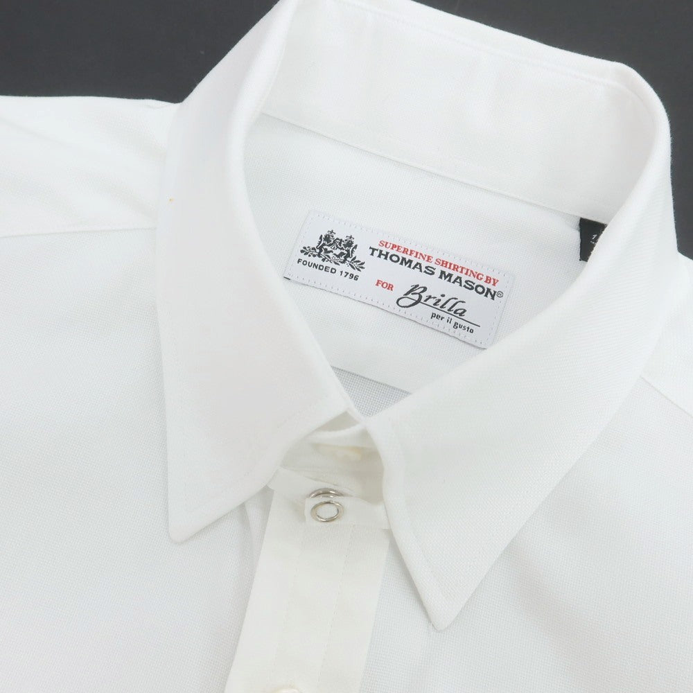 【中古】ブリッラ ペル イル グスト Brilla per il gusto コットン タブカラー ドレスシャツ ホワイト【 38 】【 状態ランクB 】【 メンズ 】