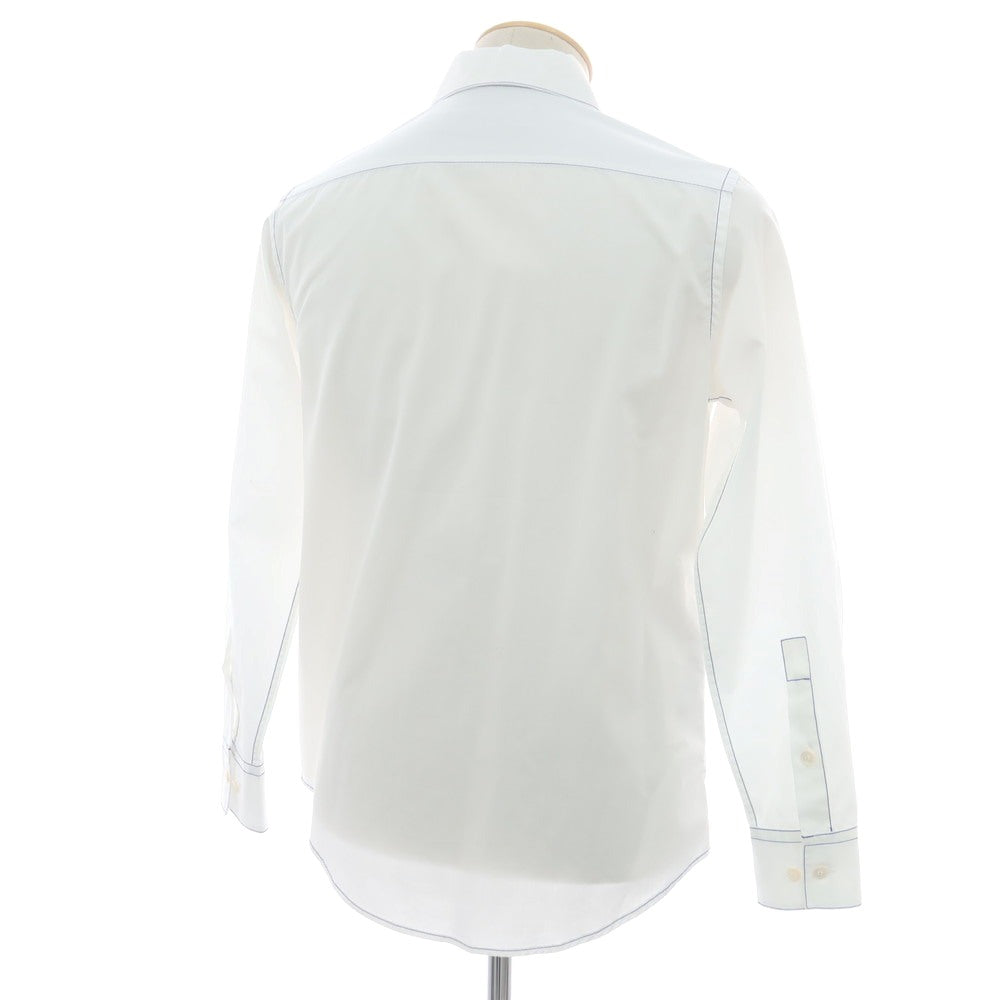 【中古】マルニ MARNI コットン カジュアルシャツ ホワイトxブルー【 44 】【 状態ランクA 】【 メンズ 】