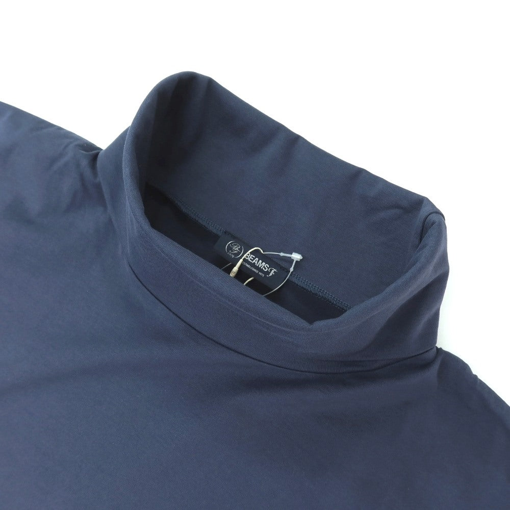 【中古】【未使用】ビームスエフ BEAMS F コットン タートルネック 長袖Tシャツ ネイビー【サイズXL】【 状態ランクS 】【 メンズ 】