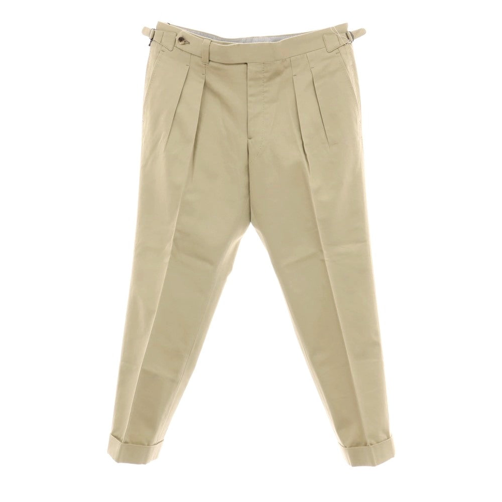 【中古】イガラシトラウザーズ 五十嵐 IGARASHI TROUSERS BEAMS F別注 コットン カジュアルスラックスパンツ ベージュ【サイズ52】【 状態ランクA 】【 メンズ 】