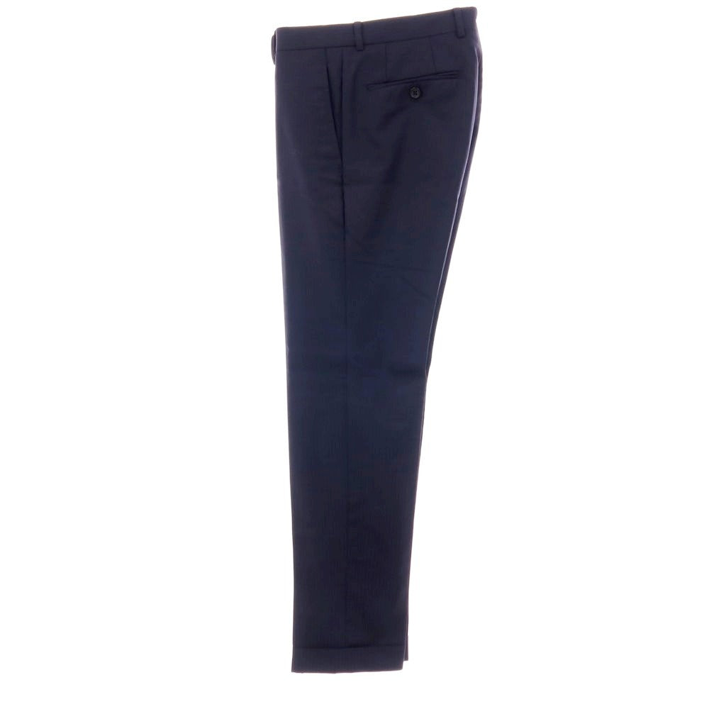 【中古】アザブテーラー azabu tailor ウール シャドウストライプ スリーピース 2つボタンスーツ ネイビー【サイズ上44/下79/ジレ46】【 状態ランクB 】【 メンズ 】