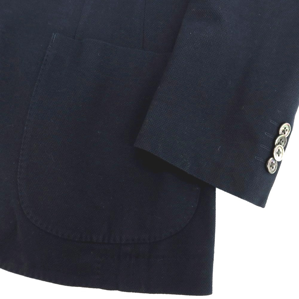 【中古】アザブテーラー azabu tailor コットン 2B カジュアルジャケット ネイビー【 44 】【 状態ランクC 】【 メンズ 】