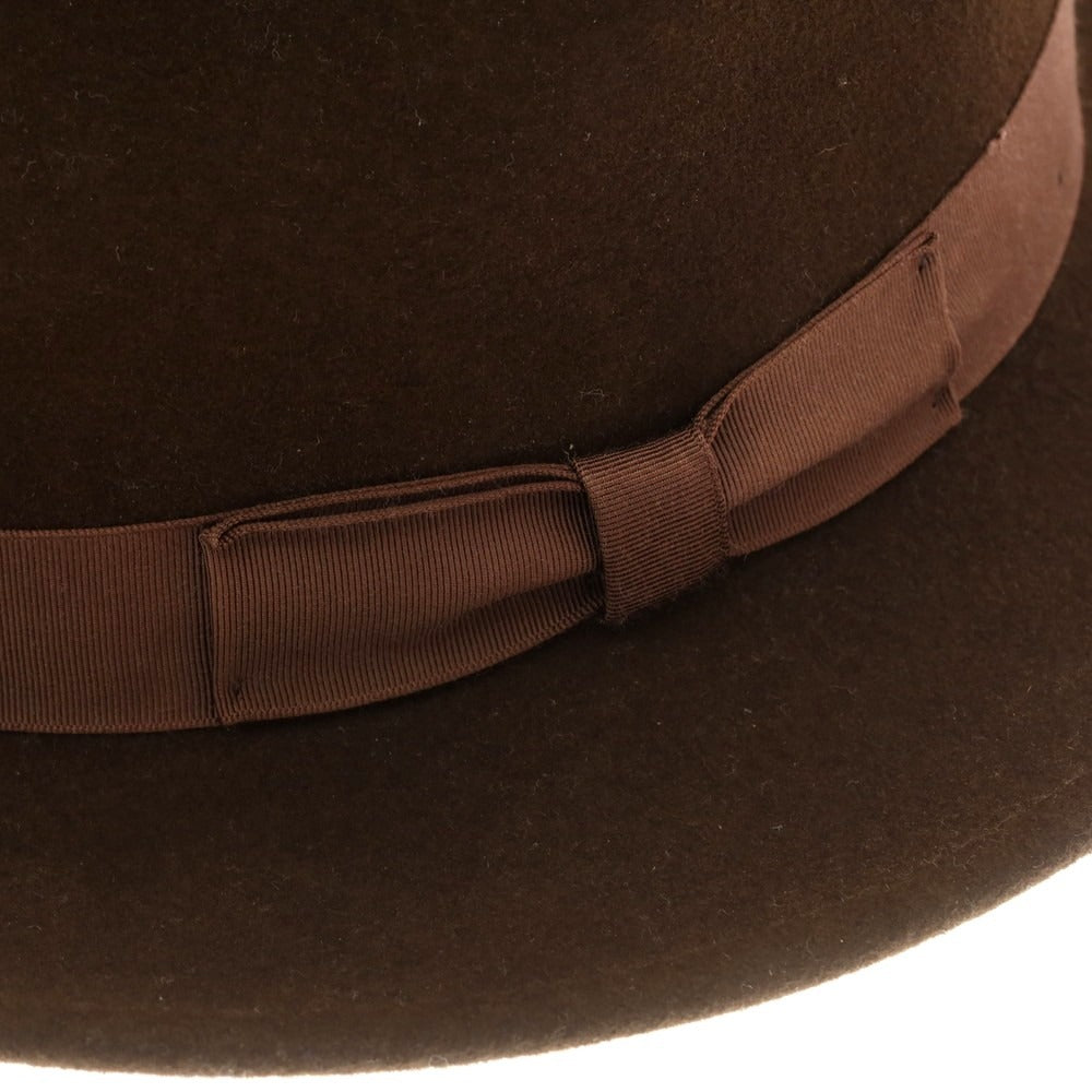 【中古】ニューヨークハット NEW YORK HAT ウール フェルト 中折れハット ブラウン【 M 】【 状態ランクC 】【 メンズ 】