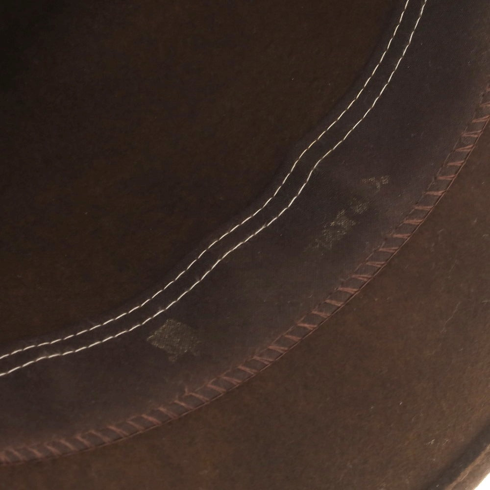 【中古】ニューヨークハット NEW YORK HAT ウール フェルト 中折れハット ブラウン【 M 】【 状態ランクC 】【 メンズ 】