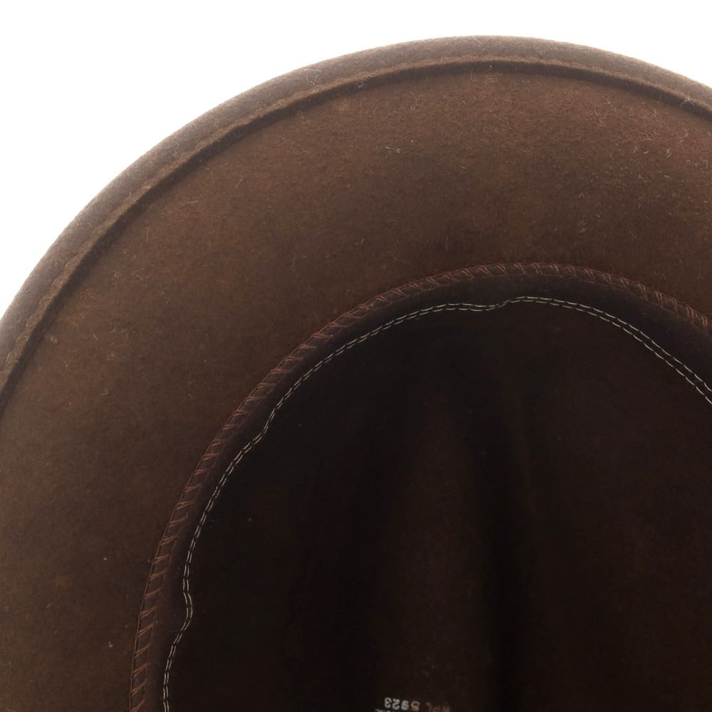 【中古】ニューヨークハット NEW YORK HAT ウール フェルト 中折れハット ブラウン【 M 】【 状態ランクC 】【 メンズ 】