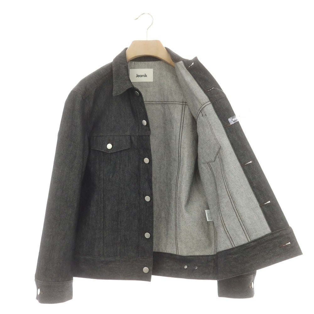 【中古】ジーニック Jeanik リジット デニムジャケット ジージャン ブラック【 M 】【 状態ランクA 】【 メンズ 】