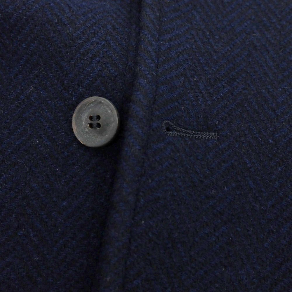 【中古】ティージャケット T-JACKET ウールナイロン ヘリンボーン 2B カジュアルジャケット ネイビー【 L 】【 状態ランクA 】【 メンズ 】