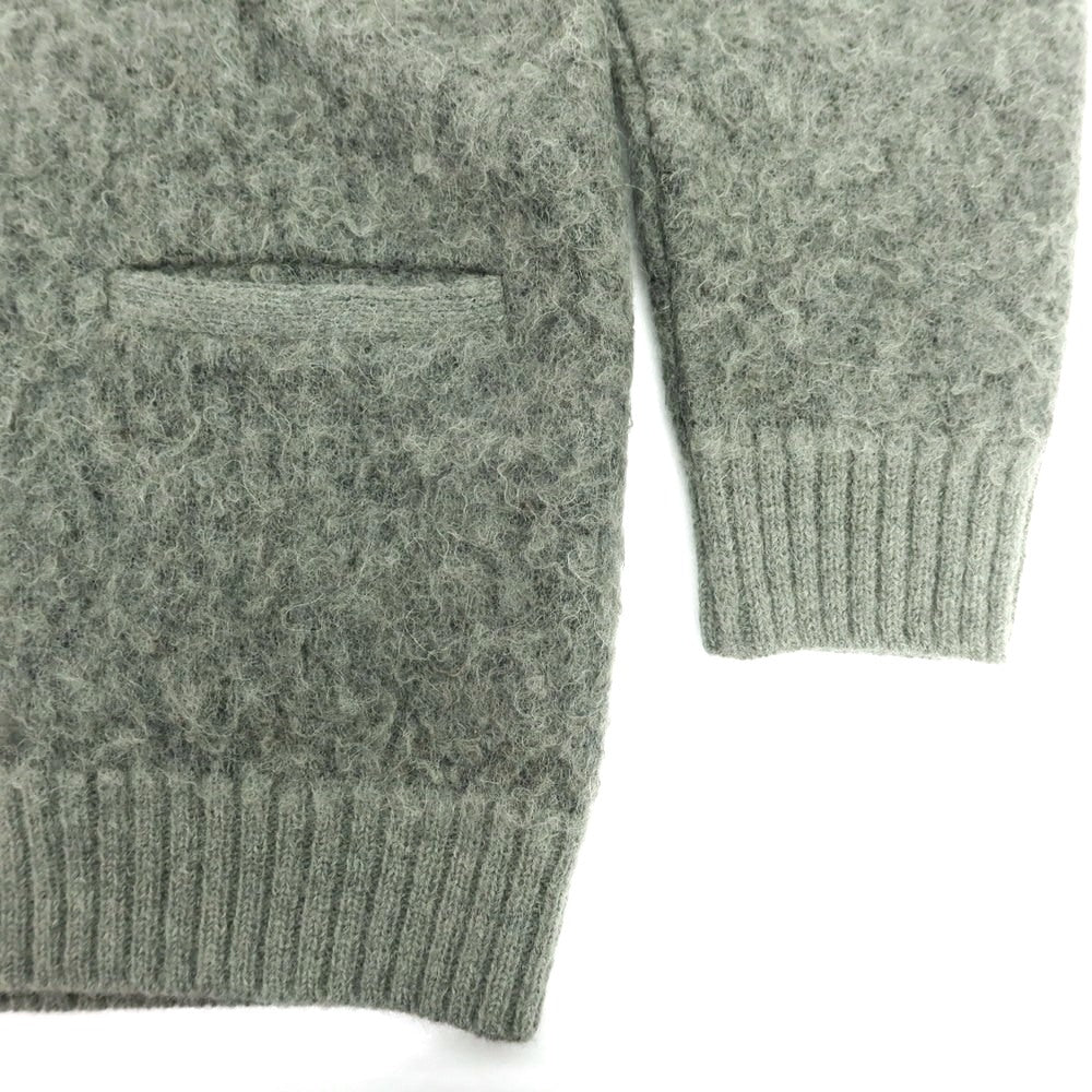 【中古】オーベルジュ AUBERGE アルパカナイロンウール カーディガン スモーキーグリーン系【 40 】【 状態ランクA 】【 メンズ 】