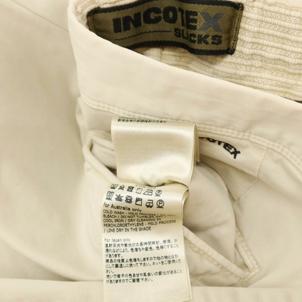 【中古】インコテックス スラックス INCOTEX SLACKS ストレッチ コットン カジュアルスラックスパンツ アイボリー【サイズ34】【 状態ランクA 】【 メンズ 】