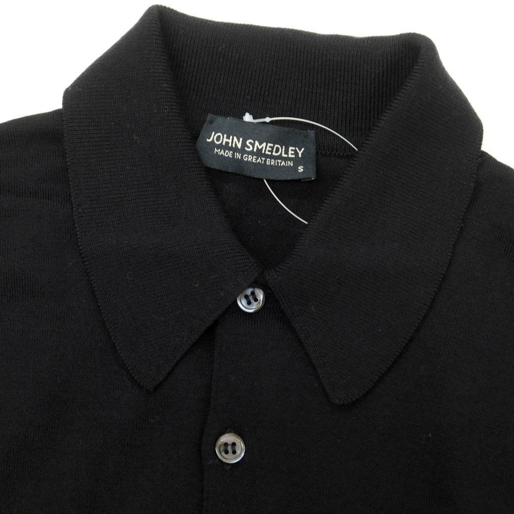 【中古】ジョンスメドレー JOHN SMEDLEY ウール ポロニット ブラック【 S 】【 状態ランクA 】【 メンズ 】