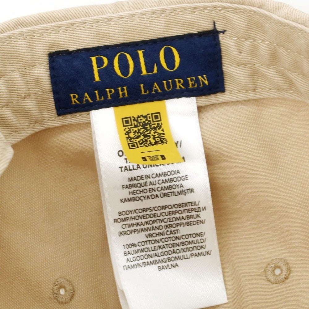 【中古】ポロ ラルフローレン Polo Ralph Lauren コットン ベースボールキャップ ベージュ【 表記なし 】【 状態ランクB 】【 メンズ 】