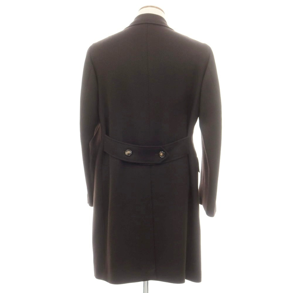 【中古】【未使用】スティレ ラティーノ STILE LATINO ウールカシミヤ チェスターフィールドコート ダークブラウン【 48 】【 状態ランクS 】【 メンズ 】