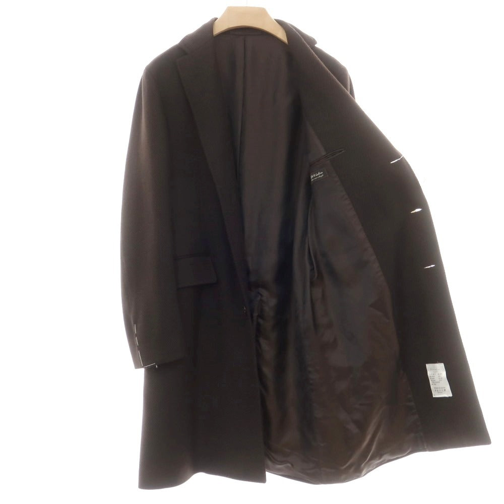 【中古】【未使用】スティレ ラティーノ STILE LATINO ウールカシミヤ チェスターフィールドコート ダークブラウン【 48 】【 状態ランクS 】【 メンズ 】