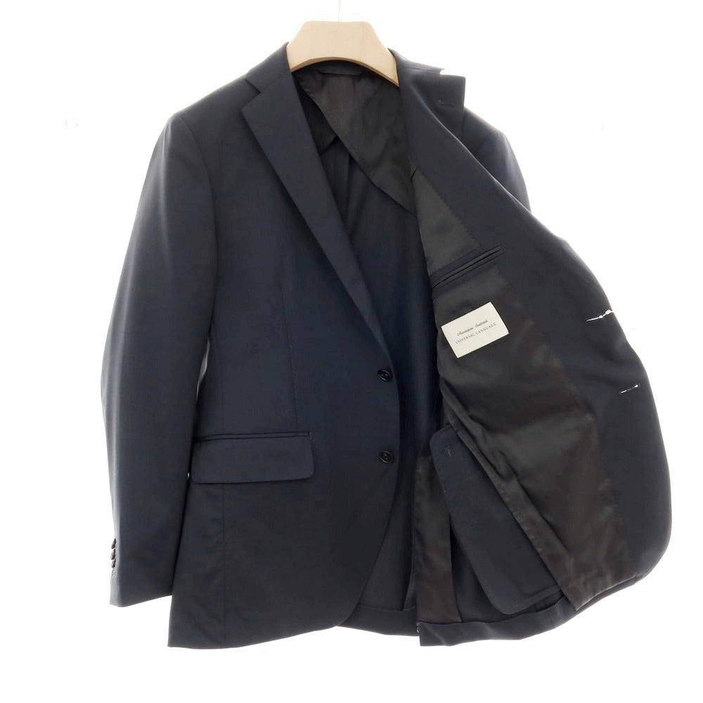 【中古】ユニバーサルランゲージ UNIVERSAL LANGUAGE ウール 2つボタンスーツ ダーククールグレー【サイズ170cm-6Drop】【 状態ランクB 】【 メンズ 】