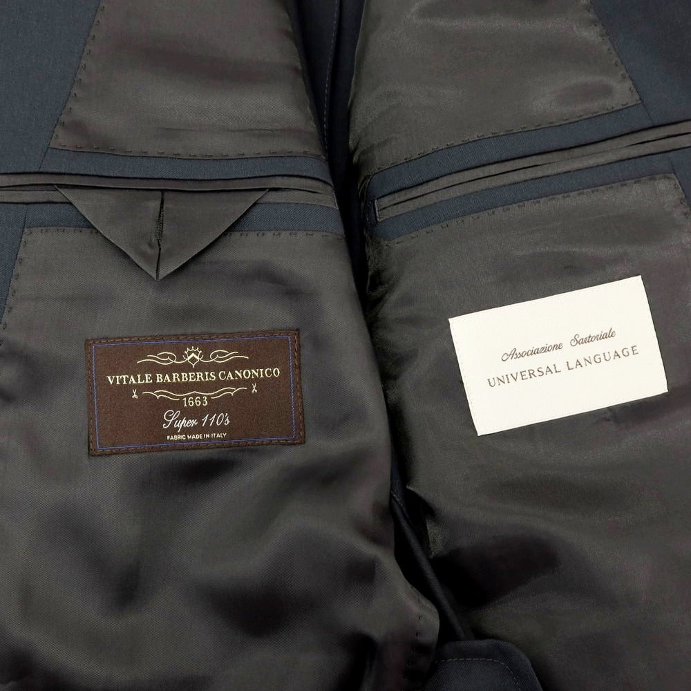 【中古】ユニバーサルランゲージ UNIVERSAL LANGUAGE ウール 2つボタンスーツ ダーククールグレー【サイズ170cm-6Drop】【 状態ランクB 】【 メンズ 】