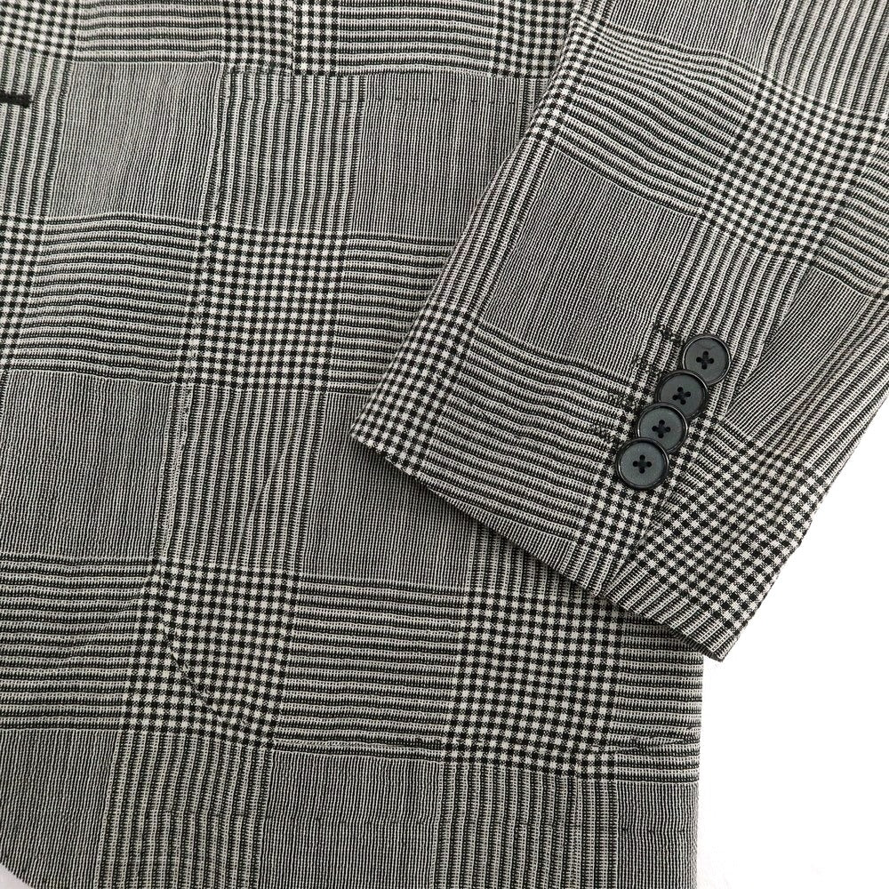 【中古】タリアトーレ TAGLIATORE ウール グレンチェック 2B テーラードジャケット ホワイトxブラック【 44 】【 状態ランクB 】【 メンズ 】