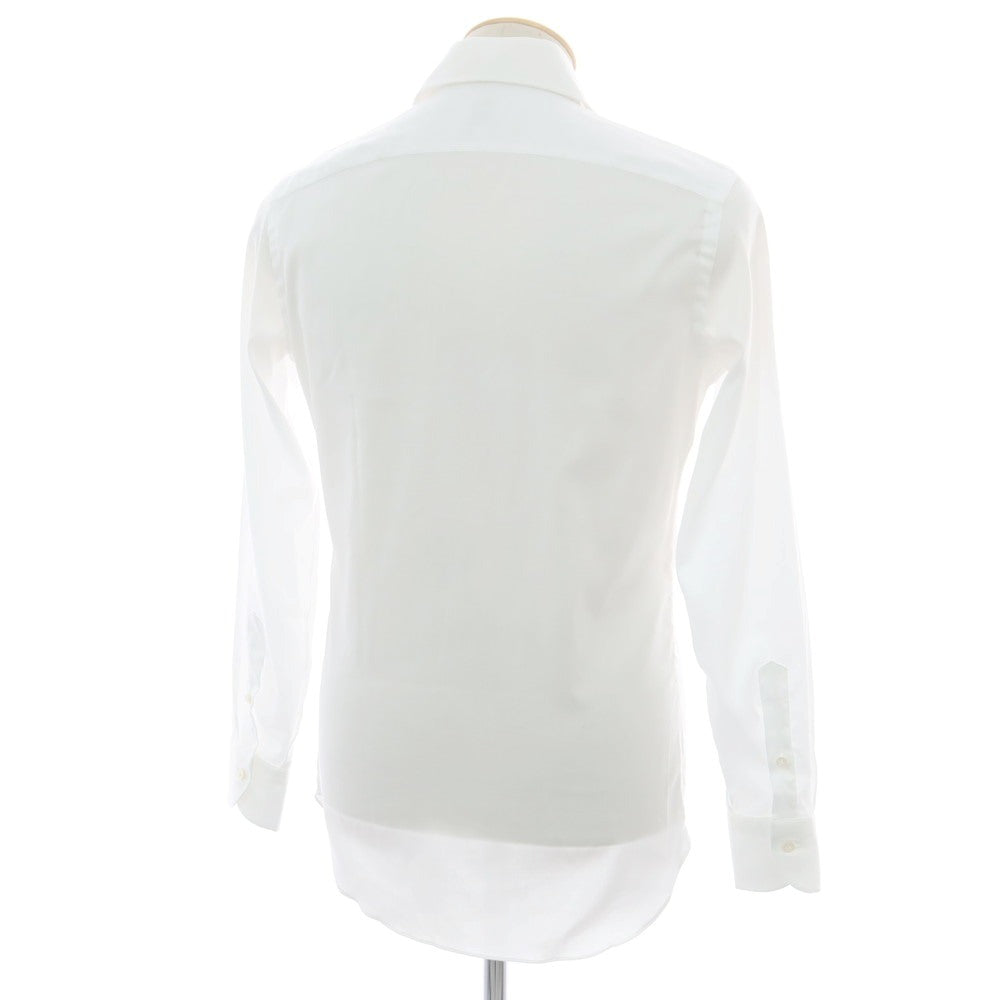 【中古】ボリエッロ BORRIELLO NO ARON コットン ワイドカラー ドレスシャツ ホワイト【 37 】【 状態ランクB 】【 メンズ 】