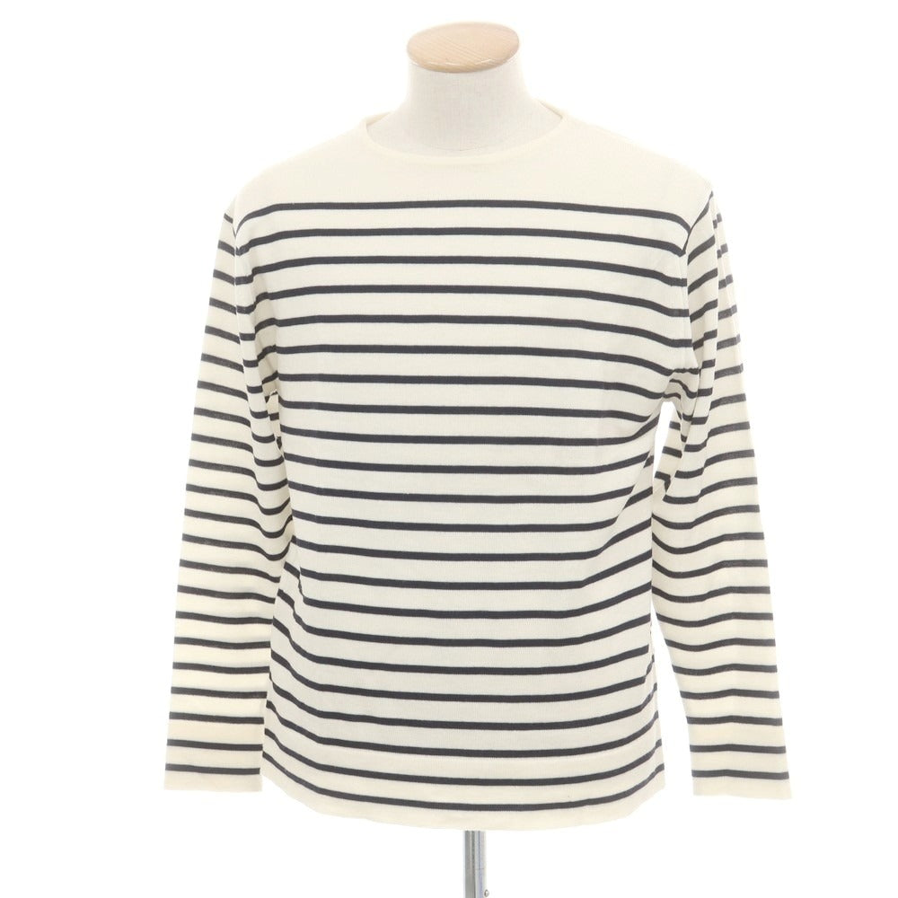 【中古】ジム gim ハイゲージウール プルオーバーニット オフホワイトxブラック【 M 】【 状態ランクB 】【 メンズ 】