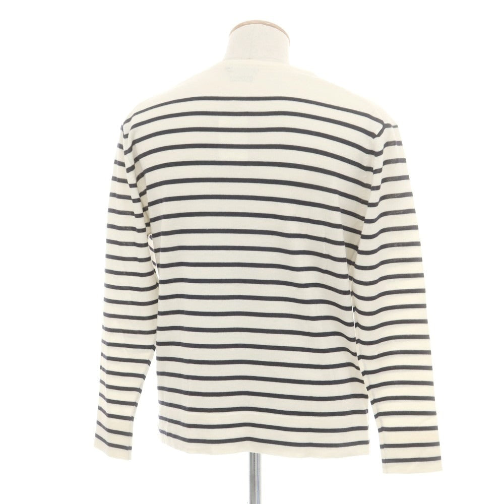 【中古】ジム gim ハイゲージウール プルオーバーニット オフホワイトxブラック【 M 】【 状態ランクB 】【 メンズ 】