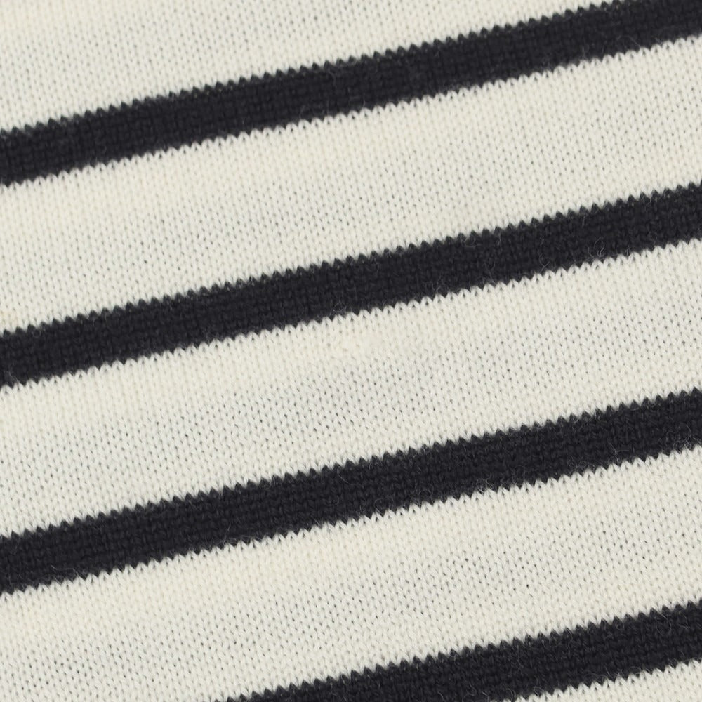 【中古】ジム gim ハイゲージウール プルオーバーニット オフホワイトxブラック【 M 】【 状態ランクB 】【 メンズ 】