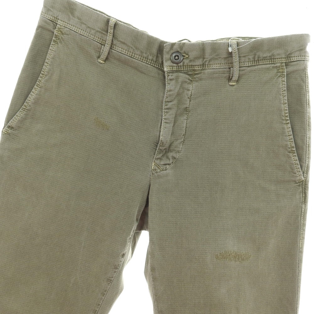 【中古】インコテックス スラックス INCOTEX SLACKS ストレッチ コットン カジュアルスラックスパンツ オリーブ【サイズ29】【 状態ランクC 】【 メンズ 】