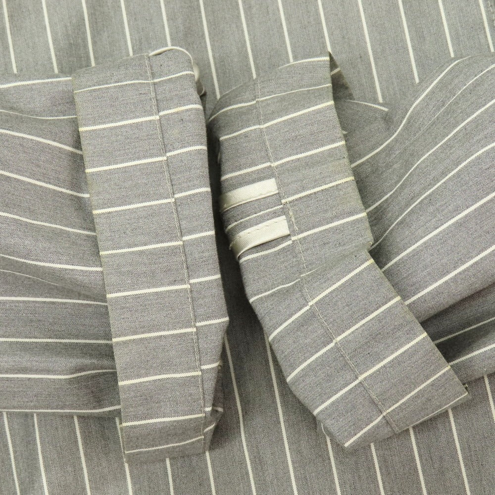 【中古】マッキントッシュ Mackintosh コットン ストライプ ステンカラーコート グレーxホワイト【 38 】【 状態ランクC 】【 メンズ 】