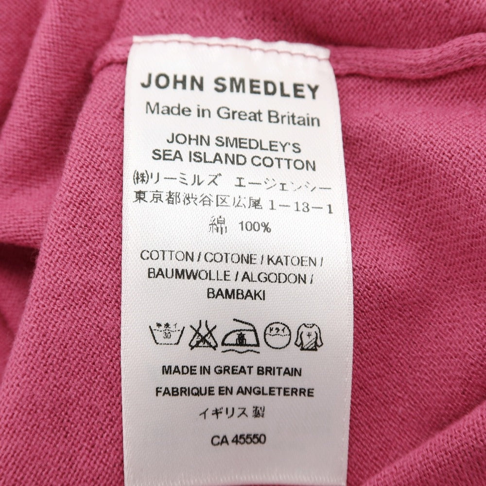 【中古】【未使用】ジョンスメドレー JOHN SMEDLEY ハイゲージ シーアイランドコットン 半袖 ポロニット ピンク【サイズS】【 状態ランクS 】【 メンズ 】